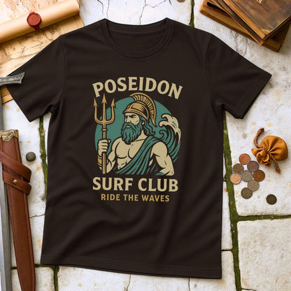 Mythology Surf Club Shirt | Poseidon “Making Waves” Tee | Funny Greek God Top