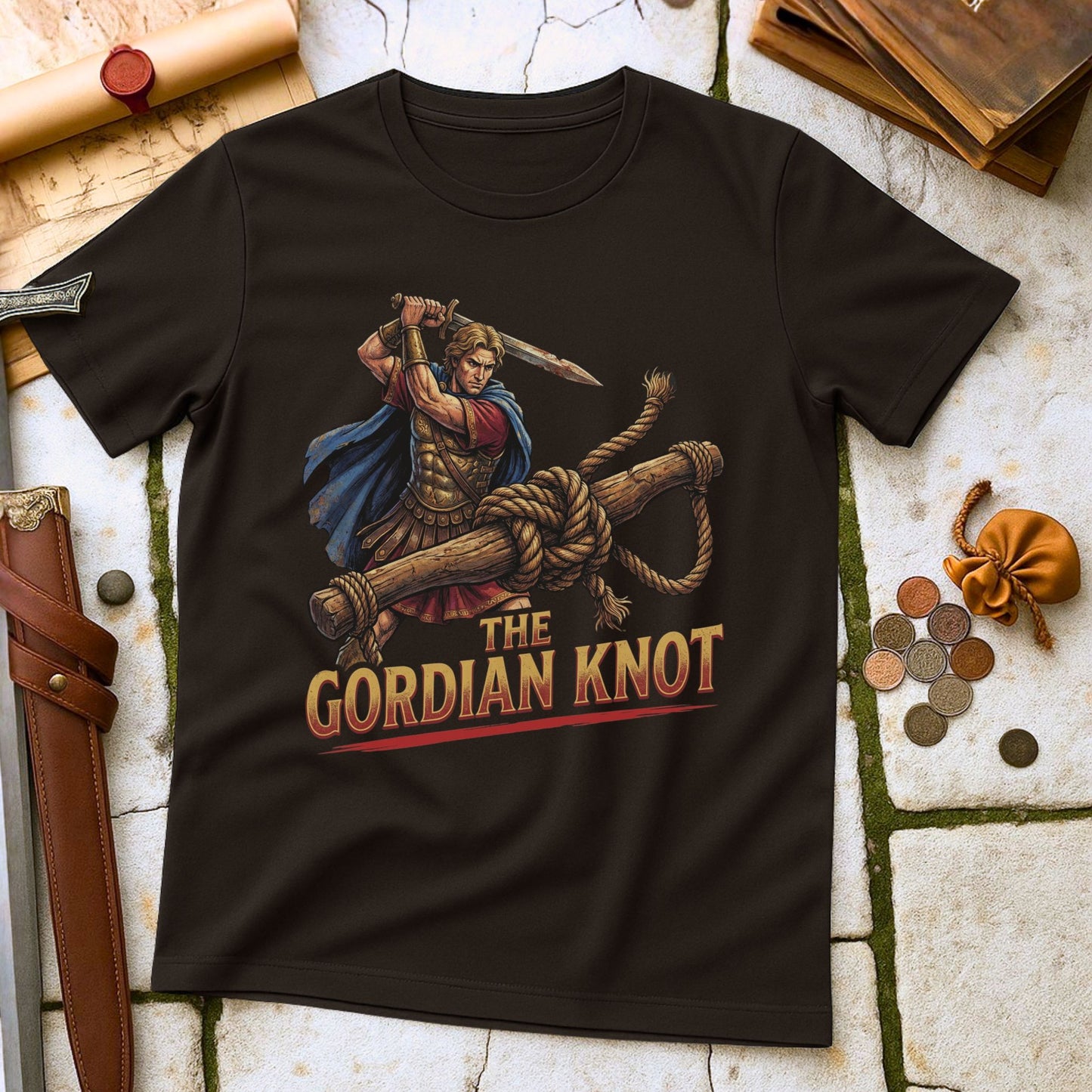 The Gordian Knot T-Shirt | Alexander The Great Strategy Tee | Ancient History Military Gift