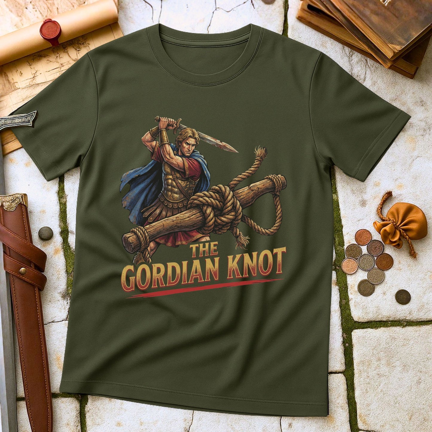 The Gordian Knot T-Shirt | Alexander The Great Strategy Tee | Ancient History Military Gift