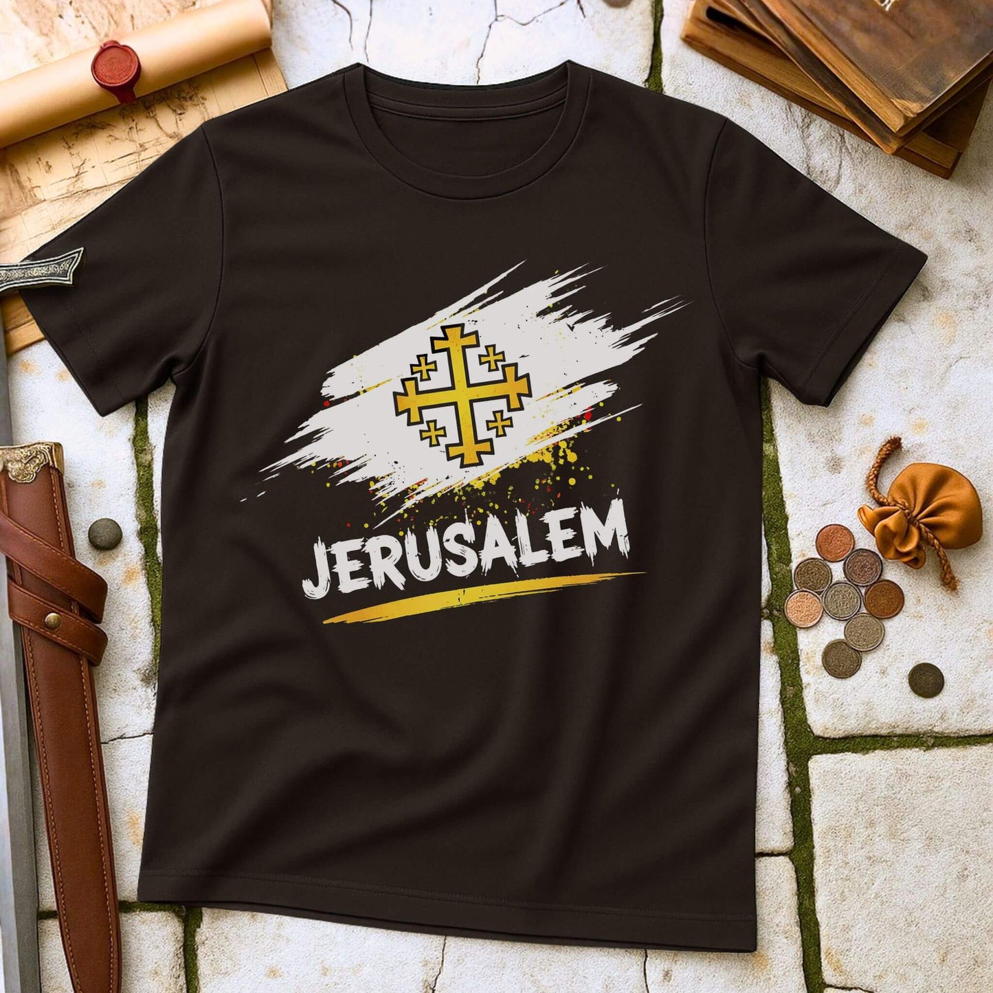Kingdom of Jerusalem T-Shirt | Crusades Medieval History Symbol Tee