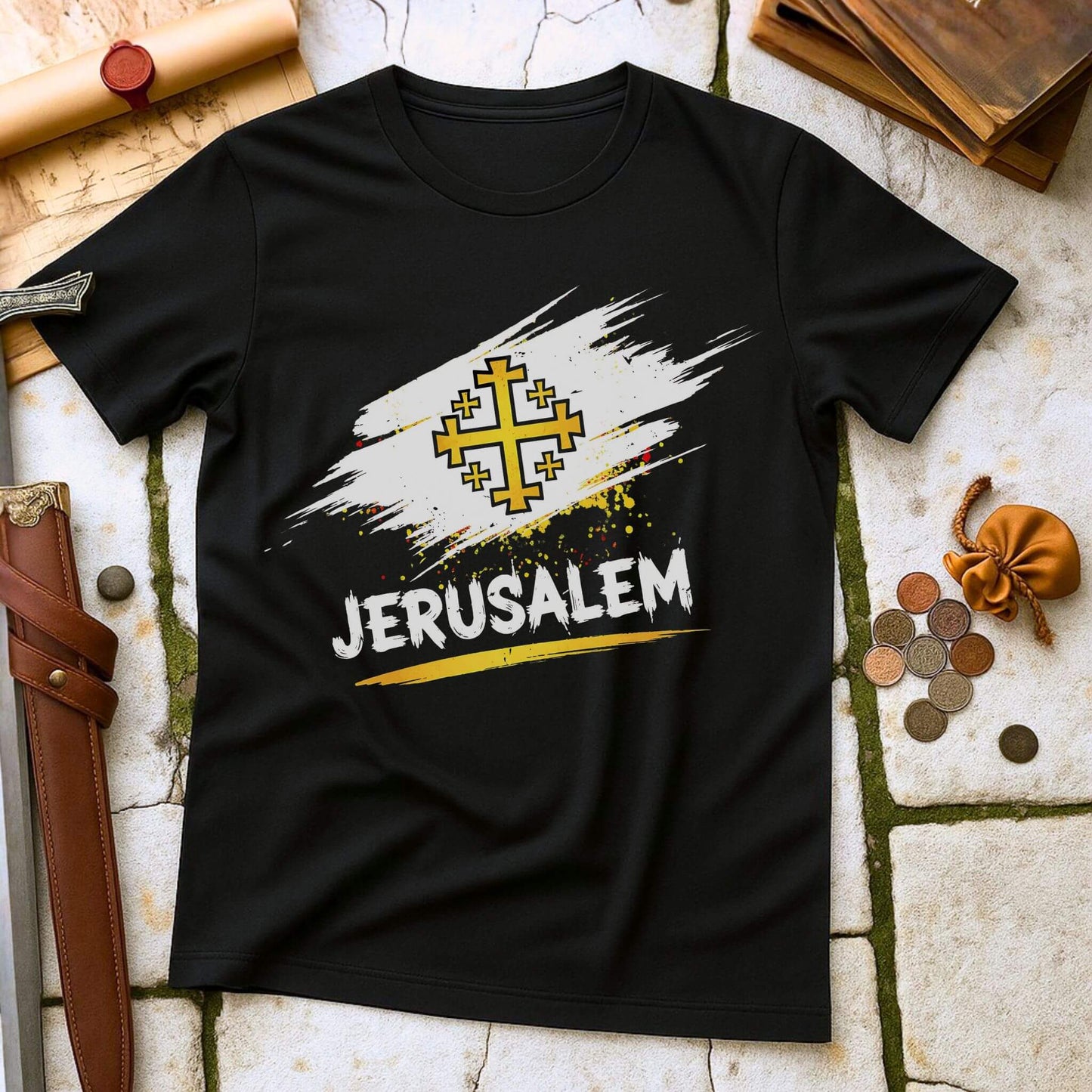 Kingdom of Jerusalem T-Shirt | Crusades Medieval History Symbol Tee