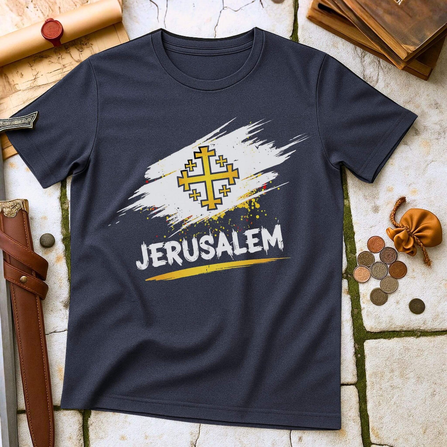Kingdom of Jerusalem T-Shirt | Crusades Medieval History Symbol Tee