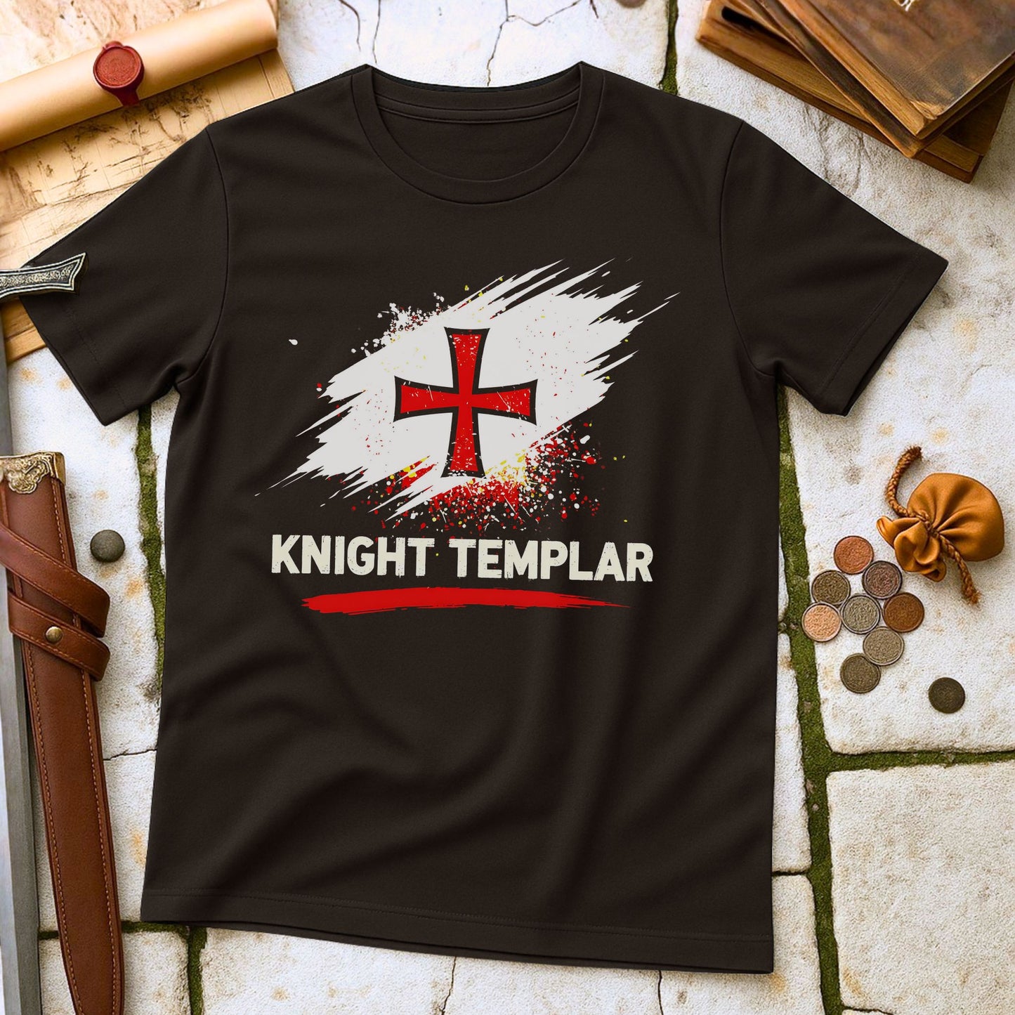 Knight Templar Order T-Shirt | Medieval Crusader History Tee | Military Order History Gift