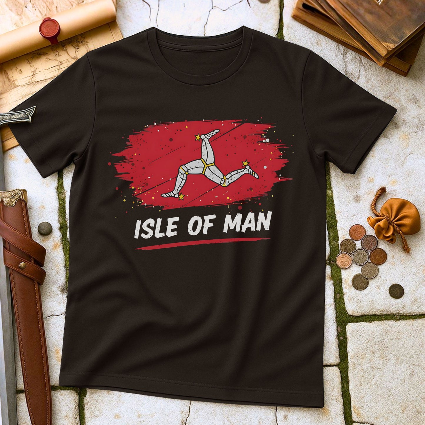 Isle of Man Triskelion T-Shirt | Celtic Viking Heritage Apparel | Manx Flag Pride Gift