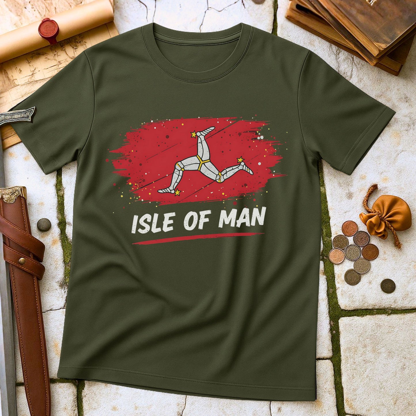 Isle of Man Triskelion T-Shirt | Celtic Viking Heritage Apparel | Manx Flag Pride Gift