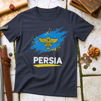 Persia Faravahar Symbol T-Shirt | Ancient Achaemenid Empire Tee | Iranian Heritage Zoroastrian Gift