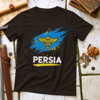 Persia Faravahar Symbol T-Shirt | Ancient Achaemenid Empire Tee | Iranian Heritage Zoroastrian Gift