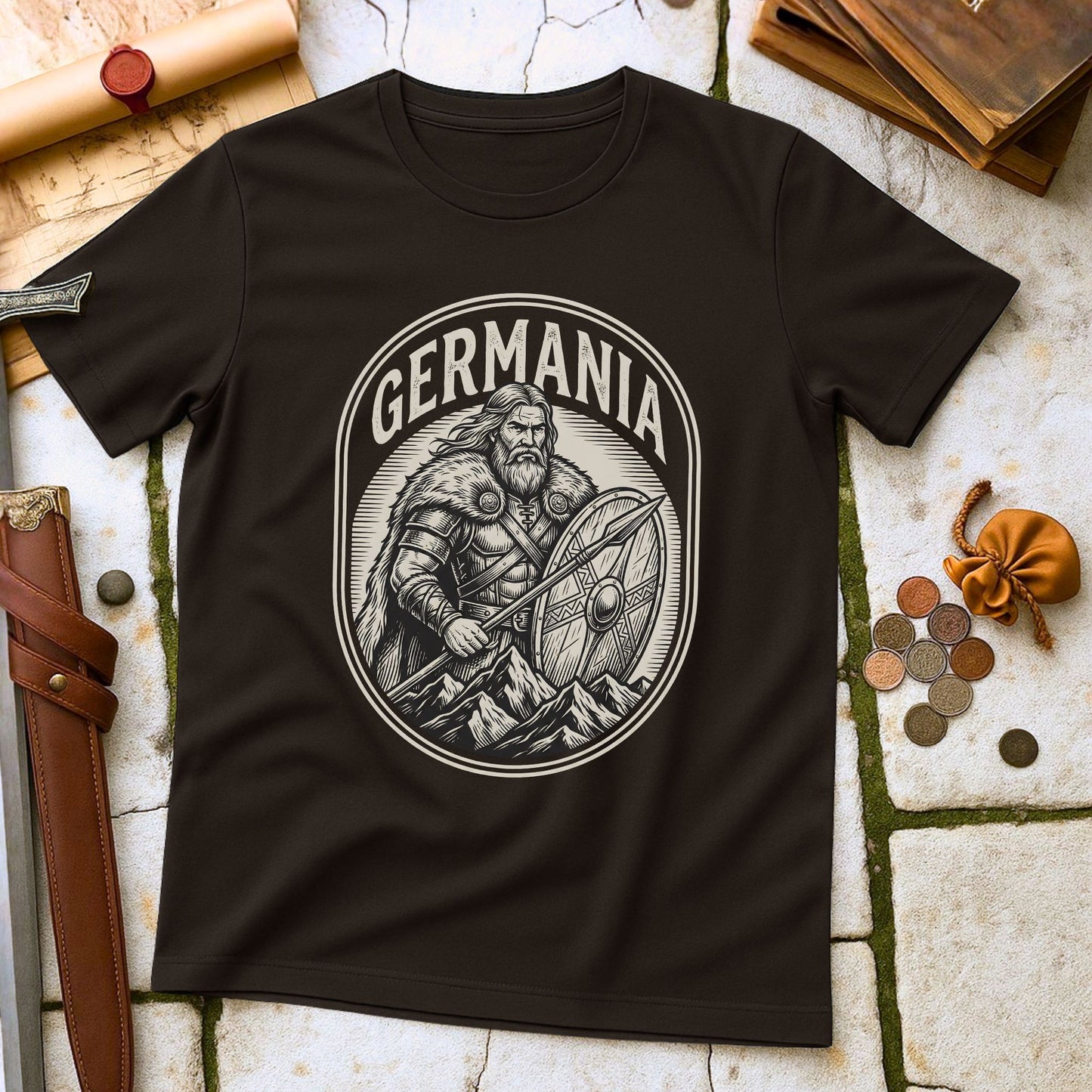 Germania Ancient History T-Shirt | Germanic Warrior Barbarian Tee | Pre-Roman Empire History Gift