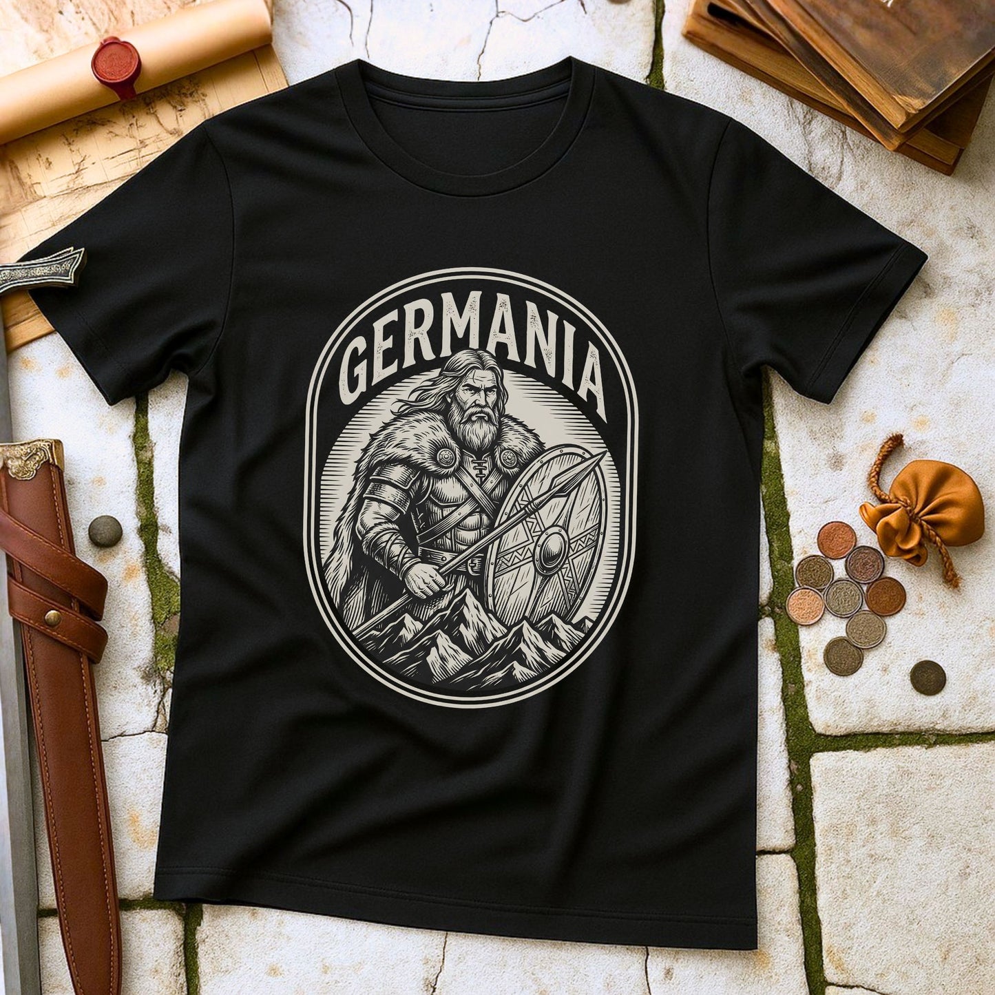 Germania Ancient History T-Shirt | Germanic Warrior Barbarian Tee | Pre-Roman Empire History Gift