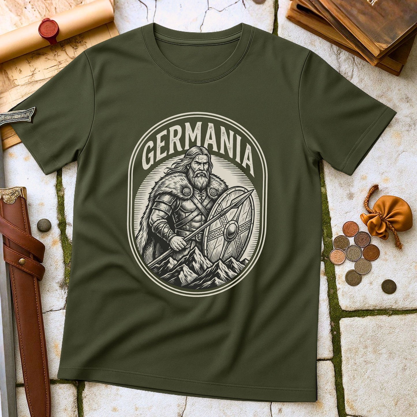 Germania Ancient History T-Shirt | Germanic Warrior Barbarian Tee | Pre-Roman Empire History Gift