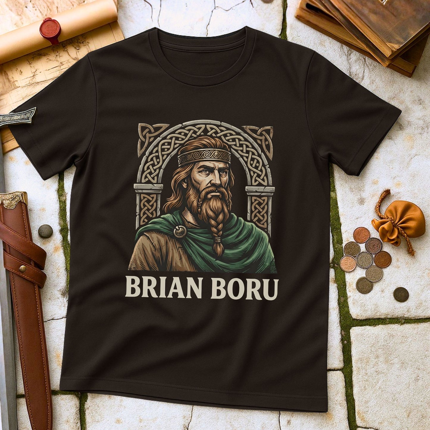 Brian Boru High King of Ireland T-Shirt | Viking Celtic History Apparel | Irish Medieval Heritage Gift