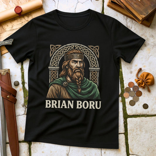 Brian Boru High King of Ireland T-Shirt | Viking Celtic History Apparel | Irish Medieval Heritage Gift