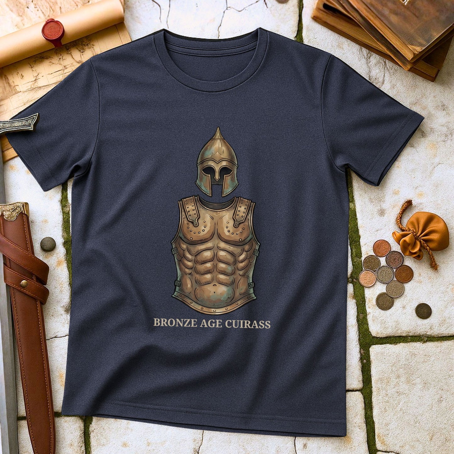 Bronze Age Cuirass T-Shirt | Ancient Military Archaeology Tee | Historical Warrior Enthusiast Gift
