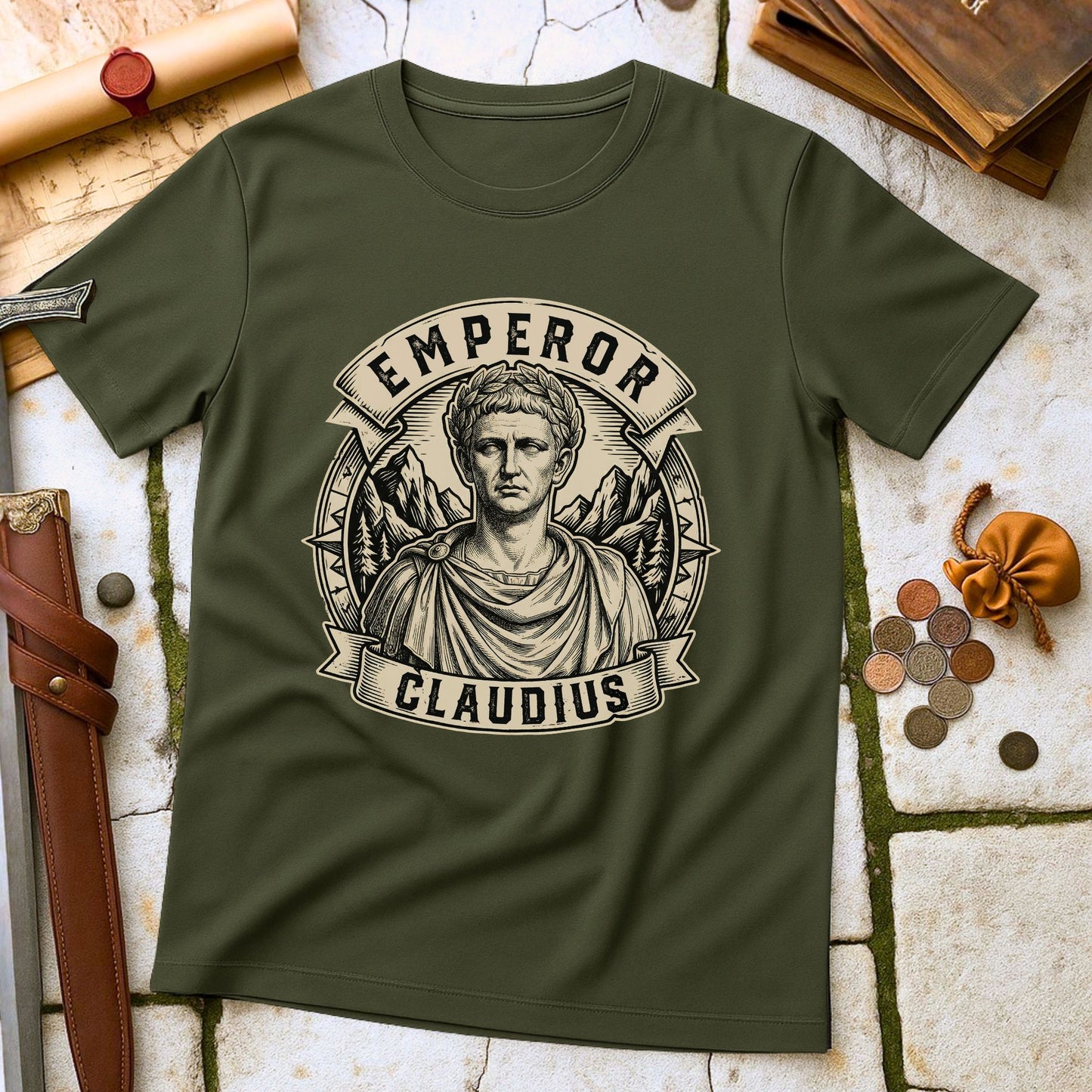 Emperor Claudius Roman History T-Shirt | Julio-Claudian Dynasty Leader Tee | Classical Rome Scholar Gift