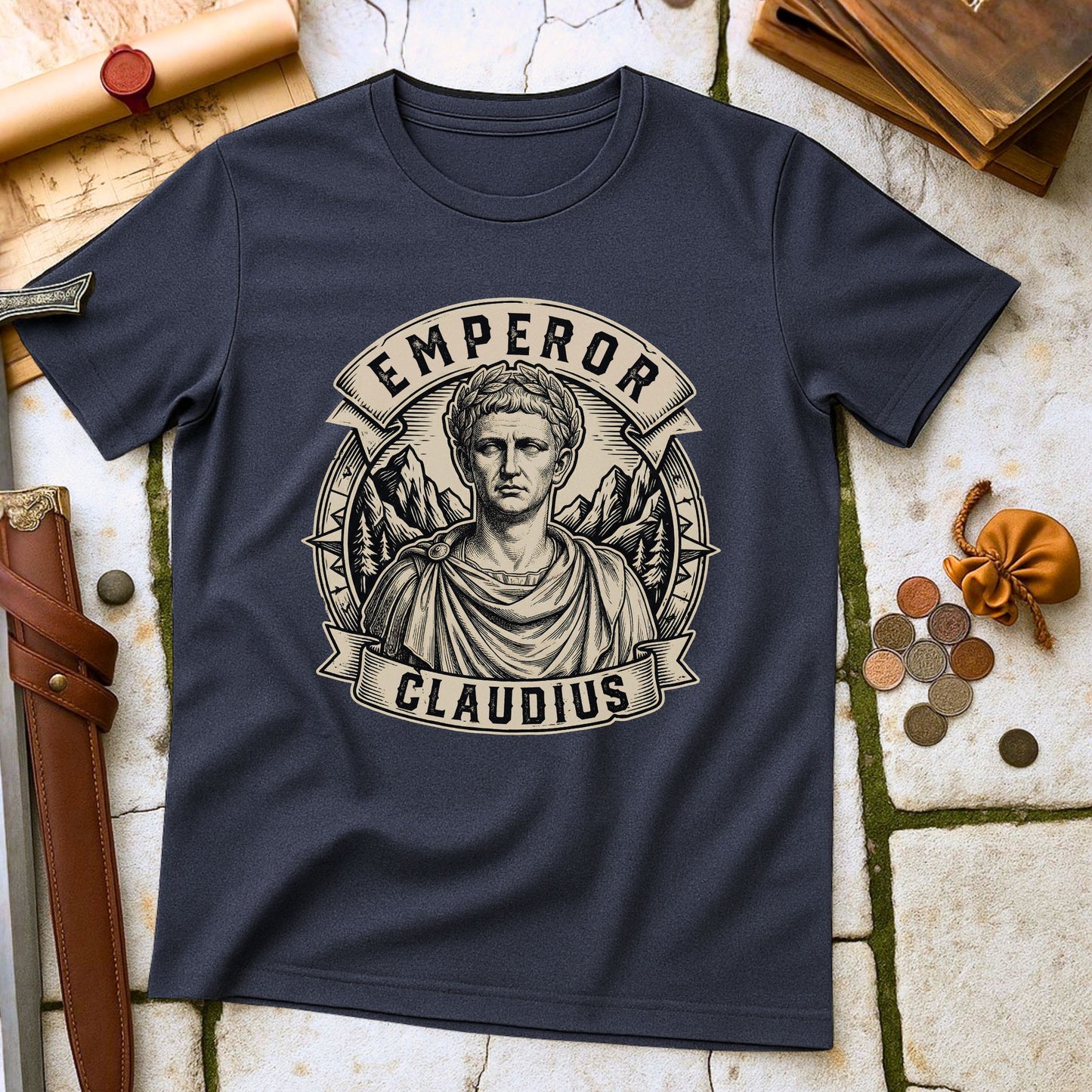 Emperor Claudius Roman History T-Shirt | Julio-Claudian Dynasty Leader Tee | Classical Rome Scholar Gift