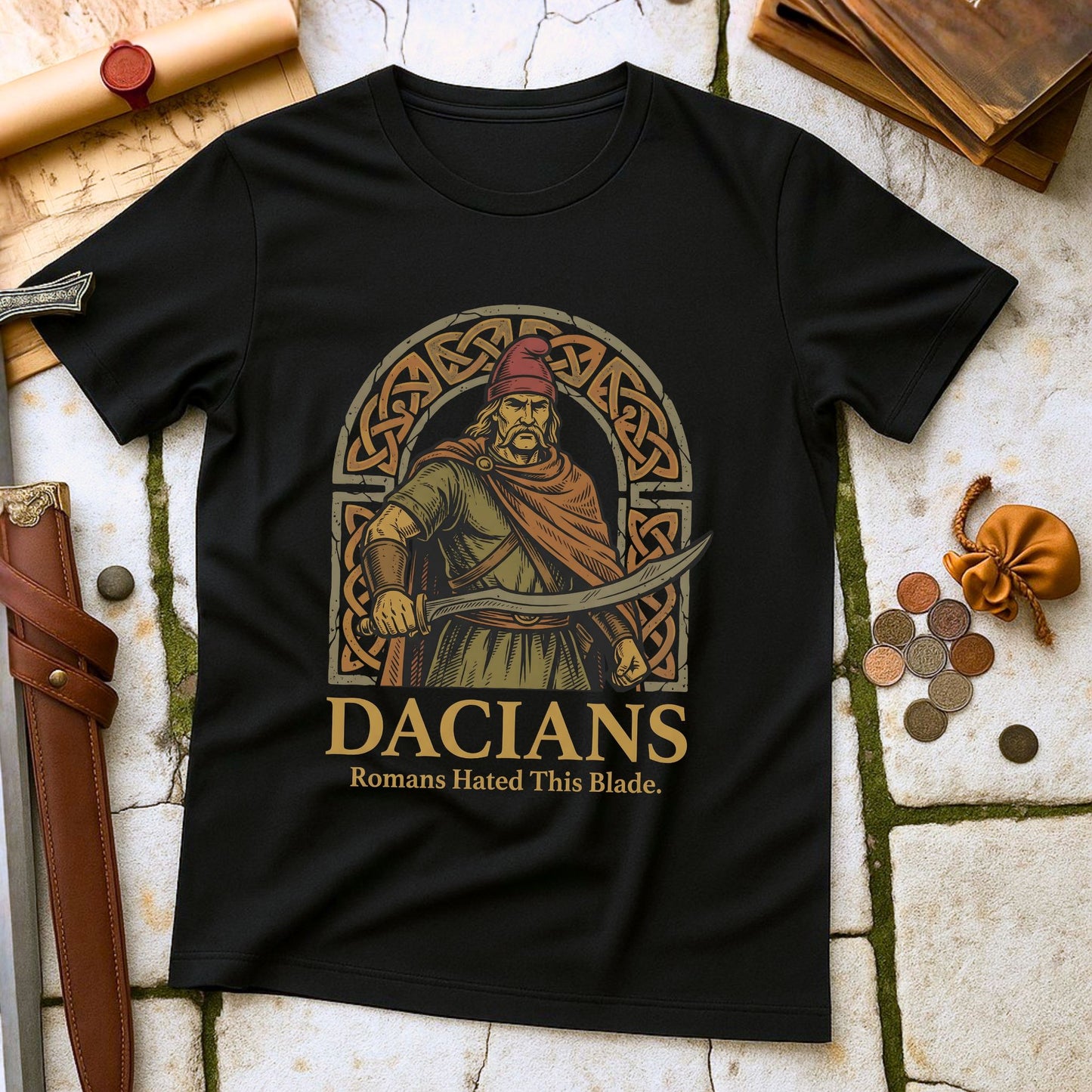 Dacian Warrior Falx T-Shirt| Ancient History Tee | Romans Hated This Blade T-Shirt