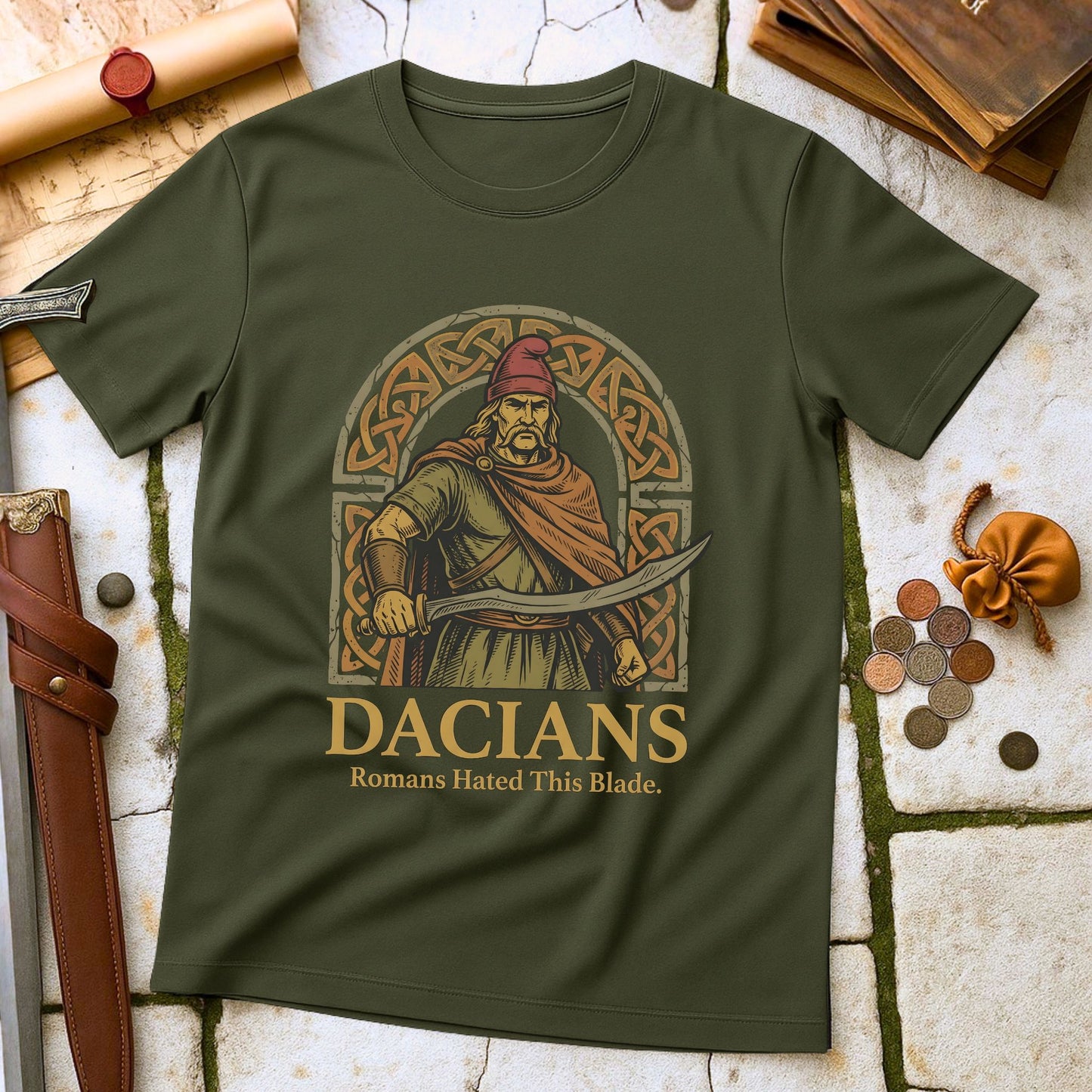 Dacian Warrior Falx T-Shirt| Ancient History Tee | Romans Hated This Blade T-Shirt