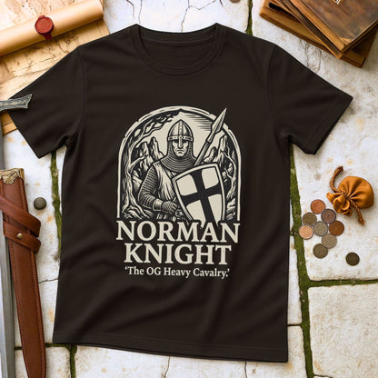 Norman Knight OG Heavy Cavalry T-Shirt | Medieval Conquest History Tee | Military History Reenactor Gift