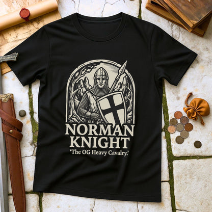 Norman Knight OG Heavy Cavalry T-Shirt | Medieval Conquest History Tee | Military History Reenactor Gift