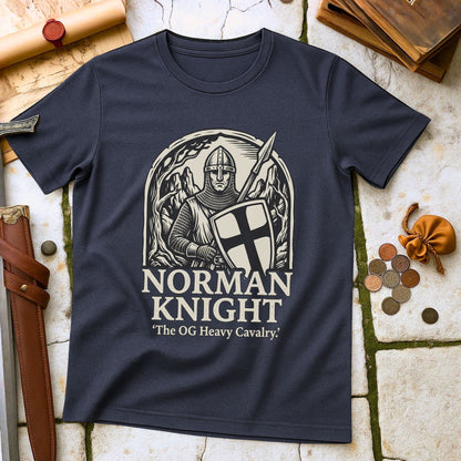 Norman Knight OG Heavy Cavalry T-Shirt | Medieval Conquest History Tee | Military History Reenactor Gift