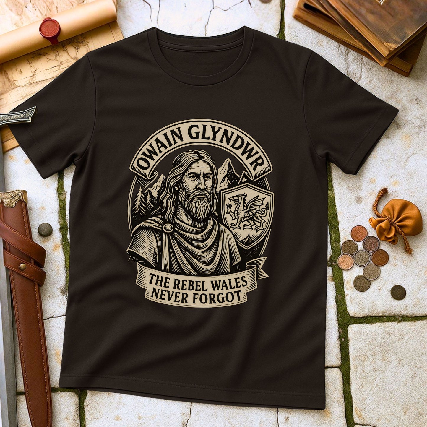 Owain Glyndwr Rebel Wales T-Shirt | Welsh Independence History Tee | Medieval Welsh Heritage Gift