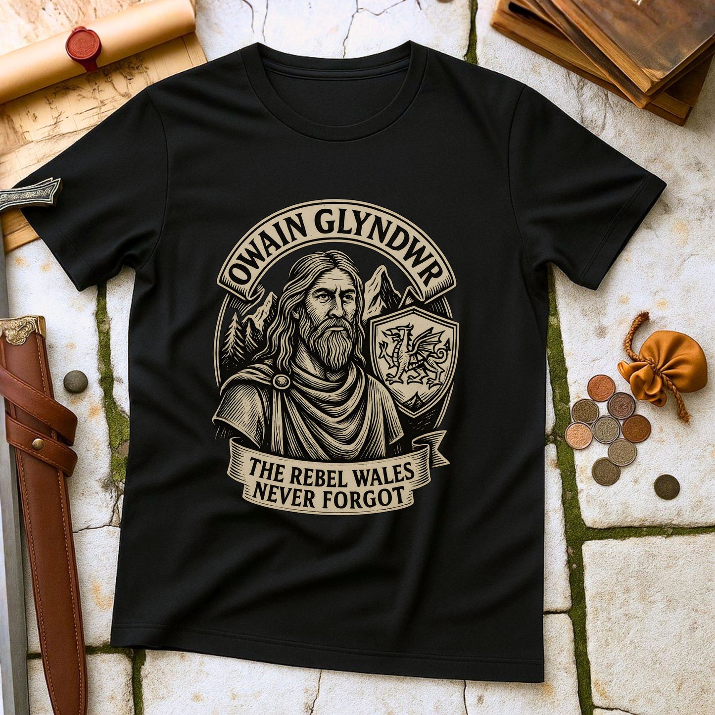 Owain Glyndwr Rebel Wales T-Shirt | Welsh Independence History Tee | Medieval Welsh Heritage Gift