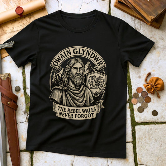 Owain Glyndwr Rebel Wales T-Shirt | Welsh Independence History Tee | Medieval Welsh Heritage Gift