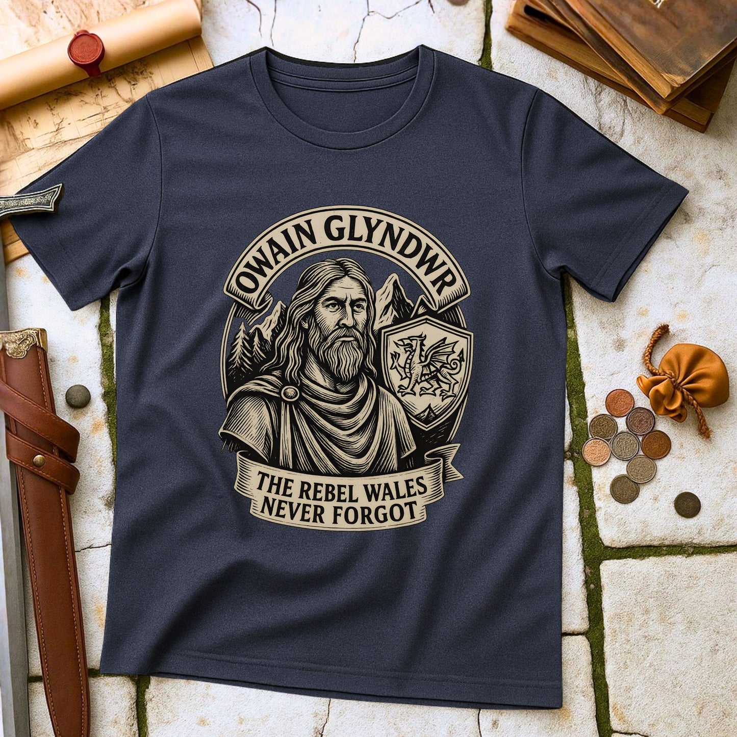 Owain Glyndwr Rebel Wales T-Shirt | Welsh Independence History Tee | Medieval Welsh Heritage Gift