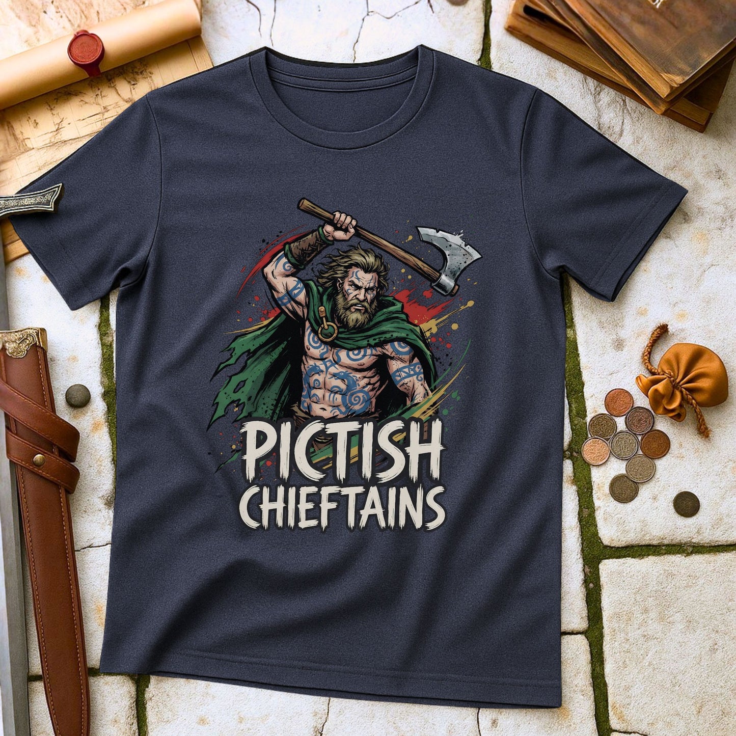 Pictish Chieftains T-Shirt | Ancient Scotland Celtic History Tee | Tribal Warrior Heritage Gift