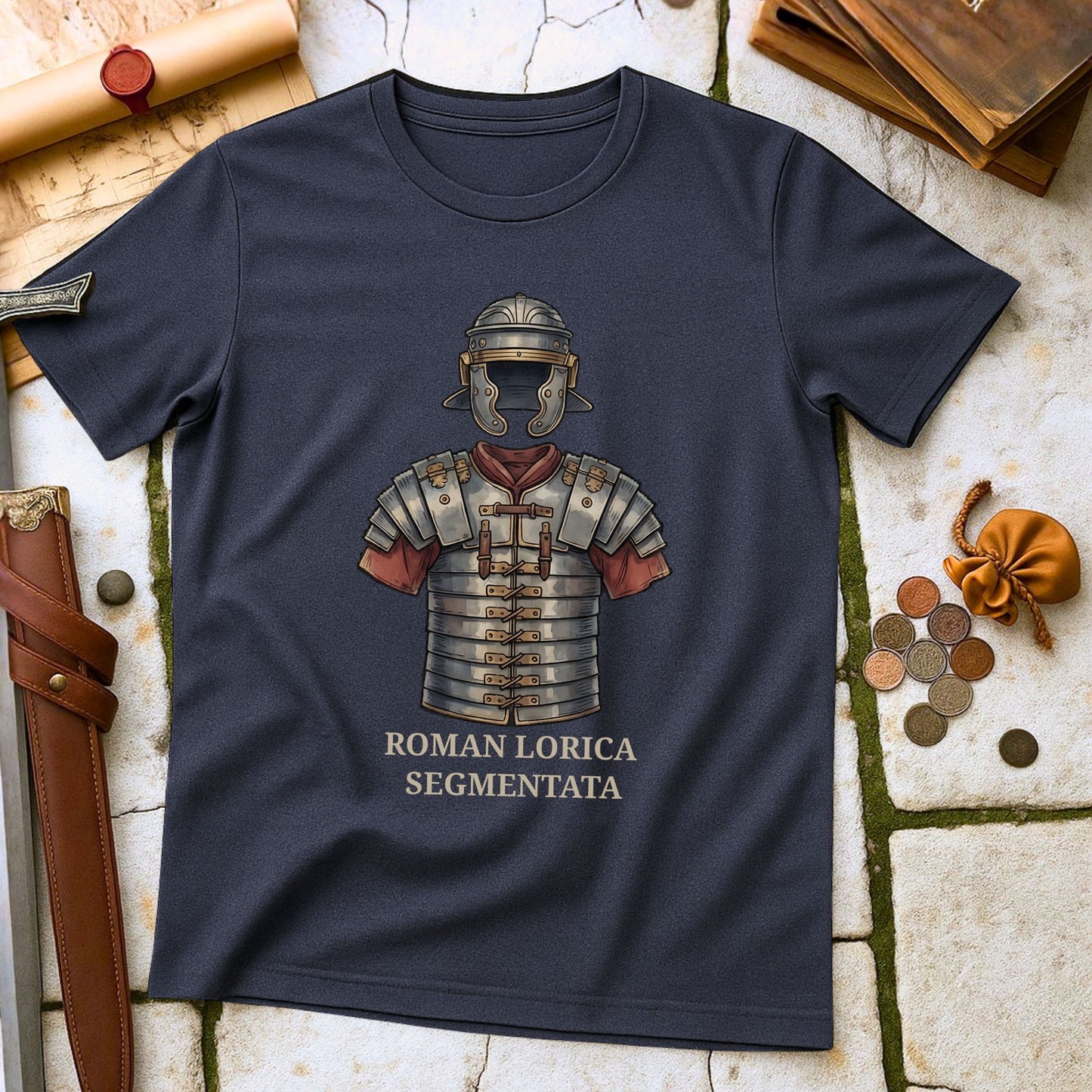 Roman Lorica Segmentata T-Shirt | Imperial Legionary Military Gear Tee | Ancient Rome Reenactor Gift