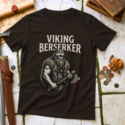 Viking Berserker Warrior T-Shirt | Norse Mythology Elite Fighter Tee | Viking Age Military History Gift