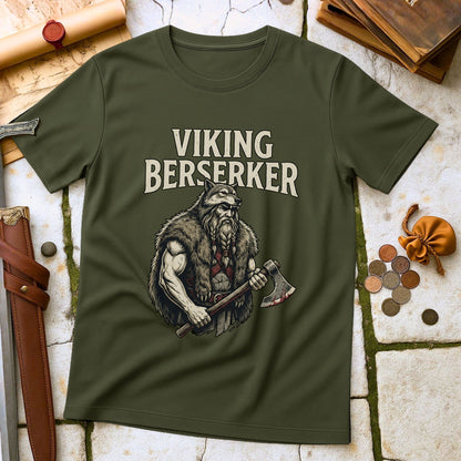 Viking Berserker Warrior T-Shirt | Norse Mythology Elite Fighter Tee | Viking Age Military History Gift