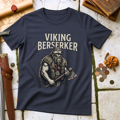 Viking Berserker Warrior T-Shirt | Norse Mythology Elite Fighter Tee | Viking Age Military History Gift