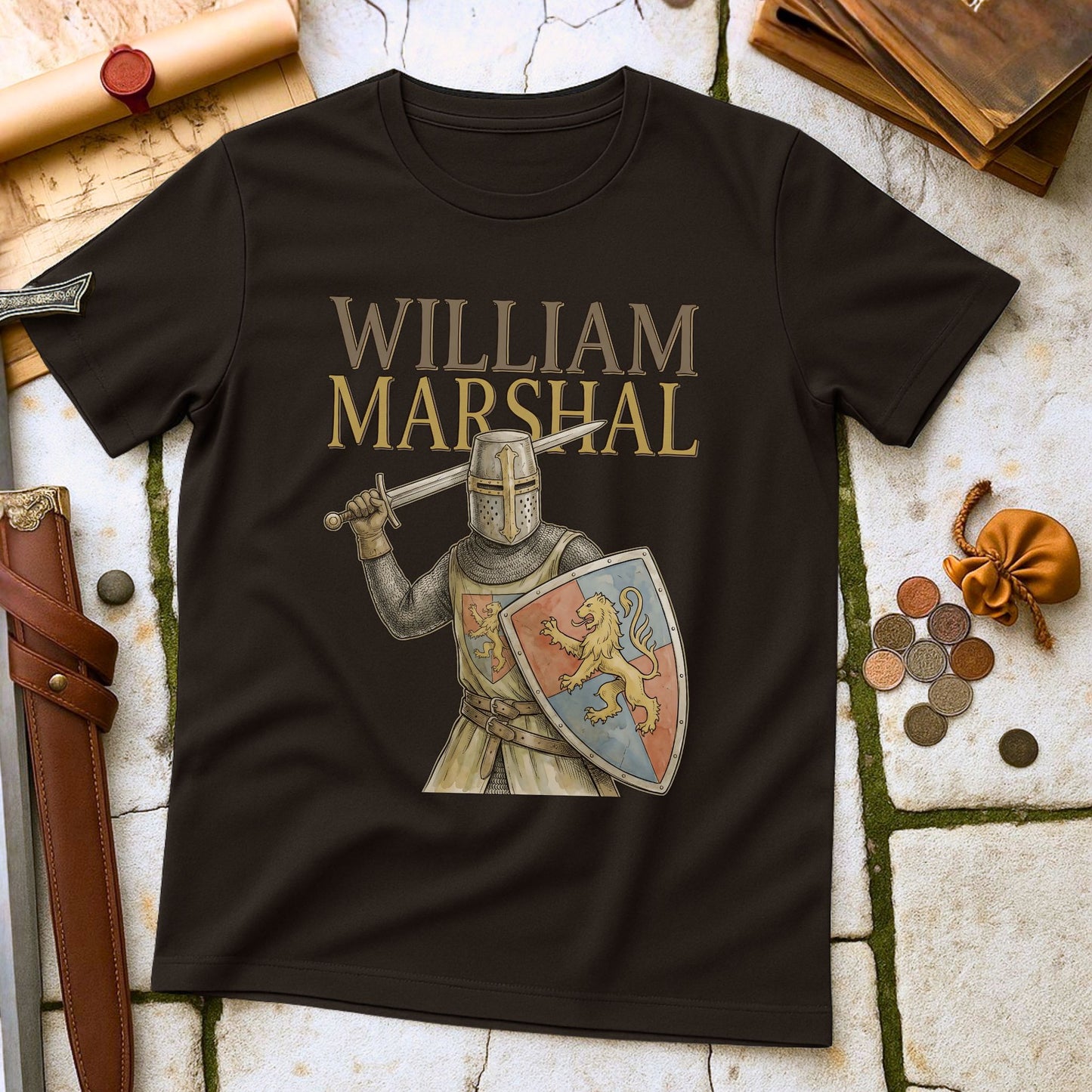 William Marshal Greatest Knight T-Shirt | Medieval History Crusader Tee | Magna Carta Baron Gift