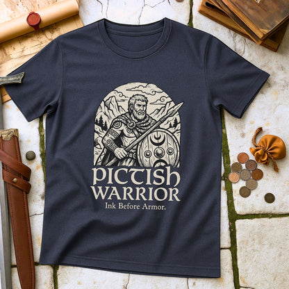 Pictish Warrior T-Shirt | Ink Before Armor Celtic History Tee | Ancient Scotland Tribal Gift