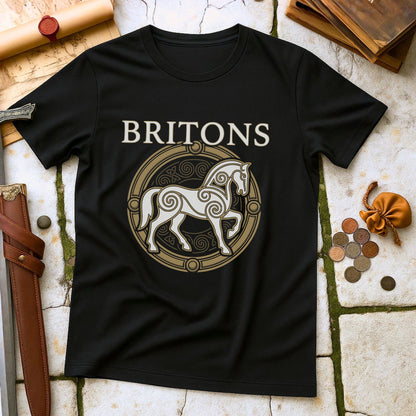 Britons Celtic Horse T-Shirt | Roman Resistance History Tee | Celtic Knotwork Pride Gift