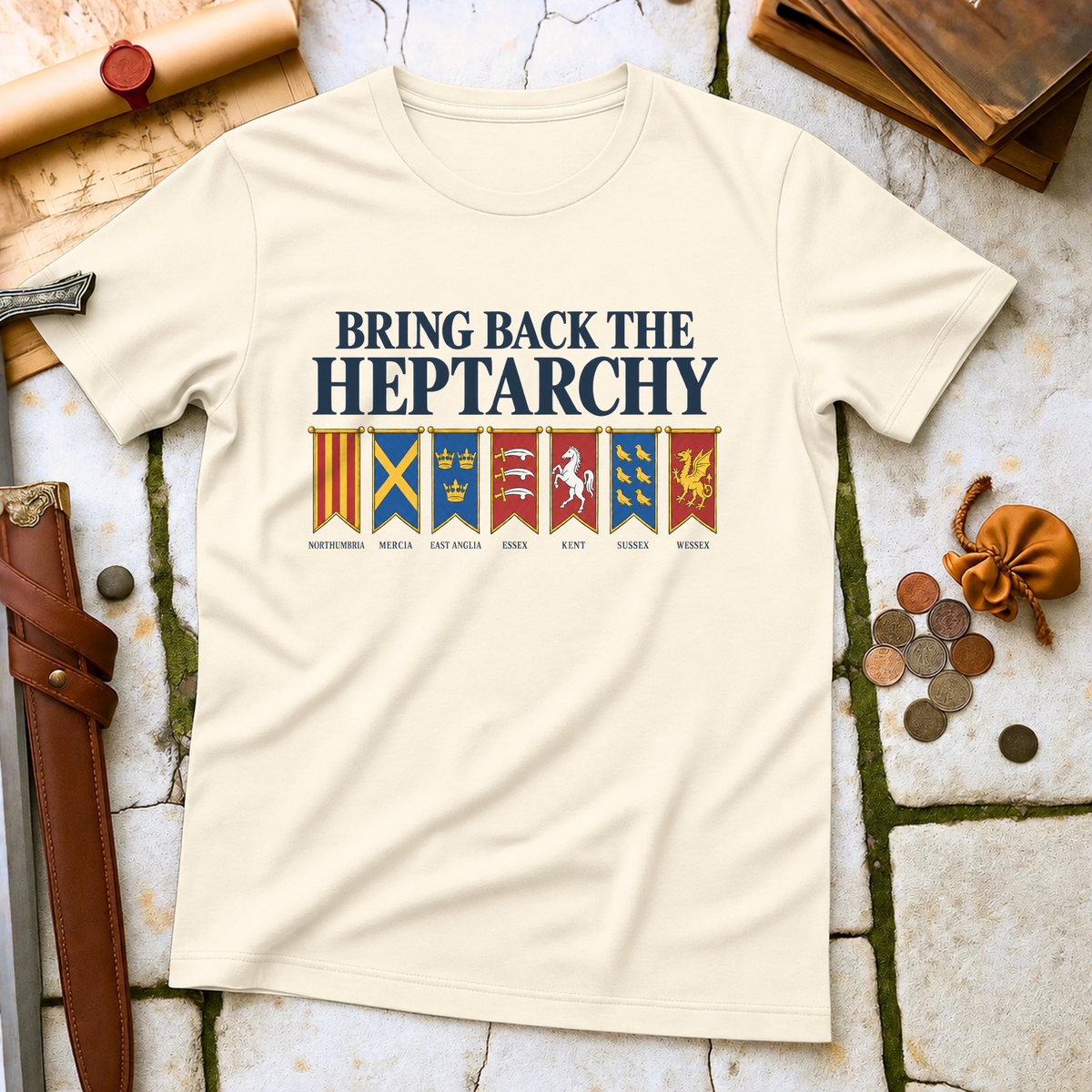 Bring Back the Heptarchy T-Shirt - Natural