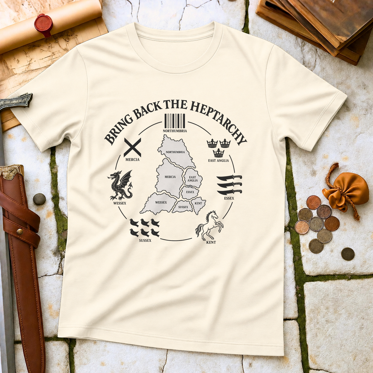 Bring Back the Heptarchy T-Shirt - Natural