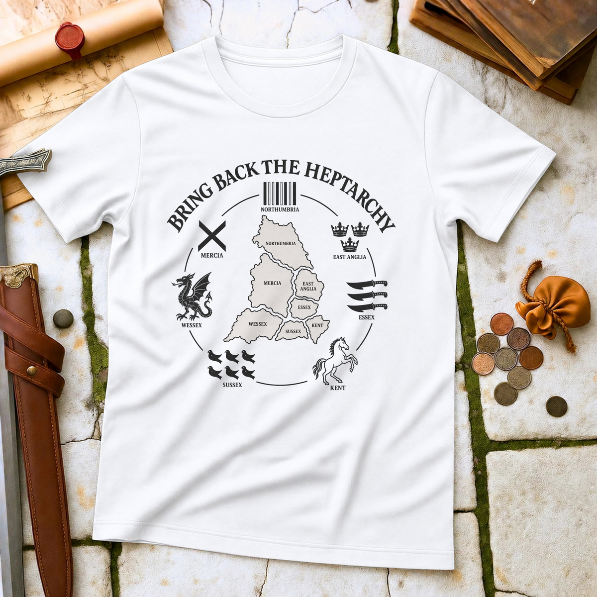 Bring Back the Heptarchy T-Shirt - White