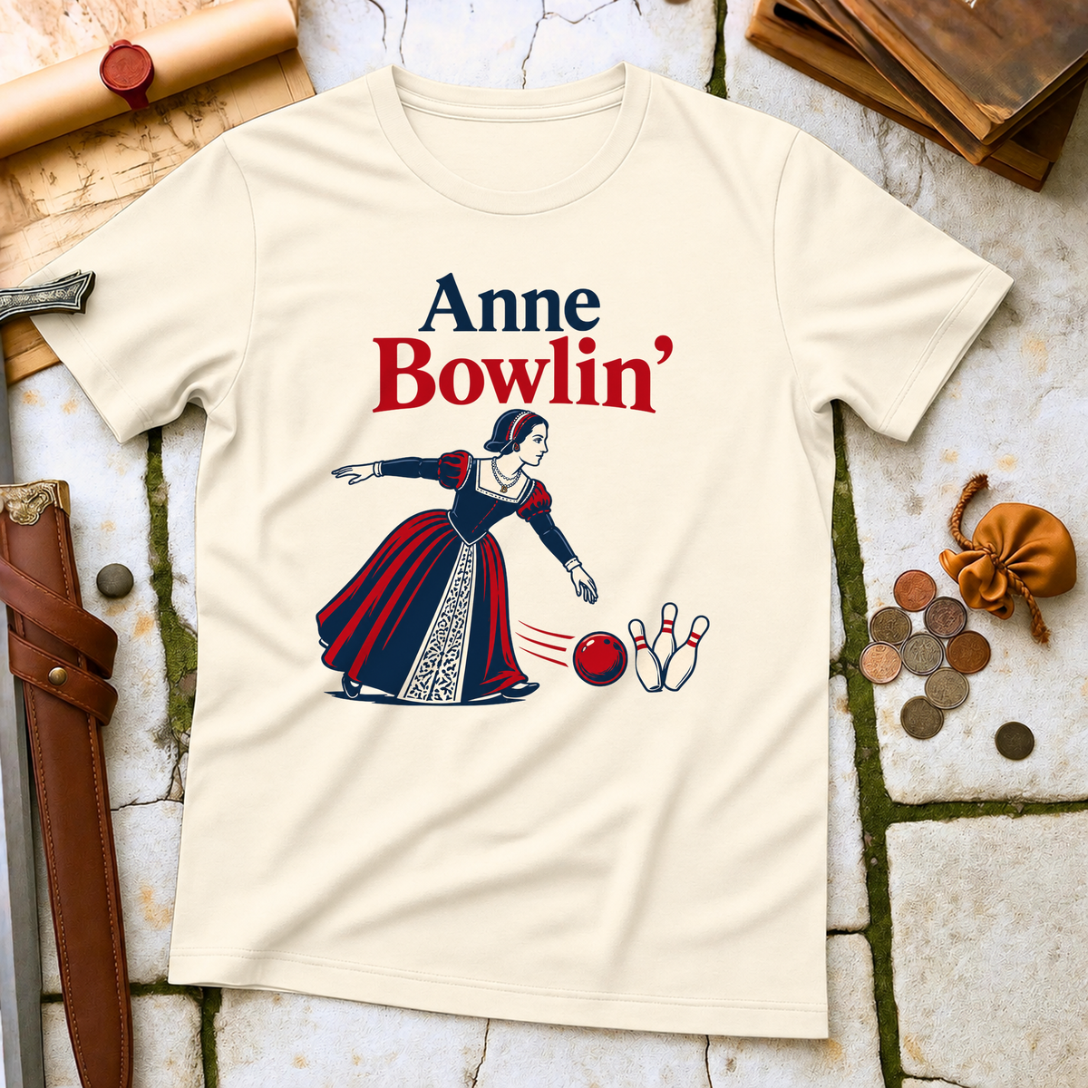 Anne Bowlin' T-Shirt - Natural