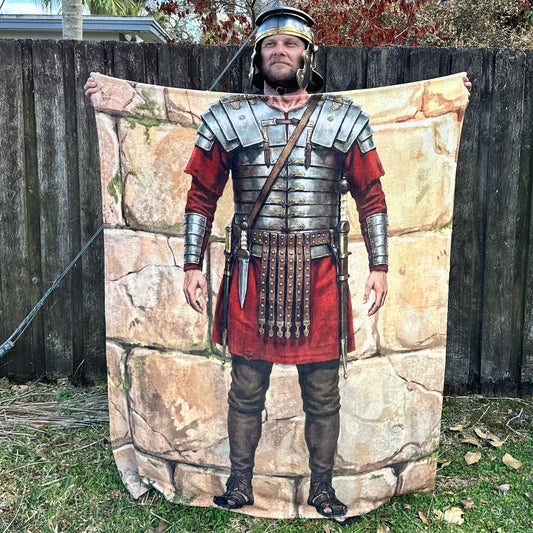 The Roman Legionary Soldier Blanket - SPQR Premium Velveteen Throw